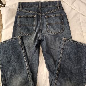 L.L Bean Jeans size 8 straight leg and quite long.